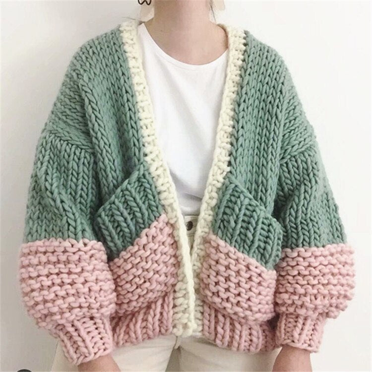 HANDMADE Puffer Cardigan