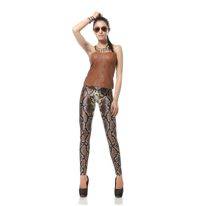 Snakeskin Printed Leggings