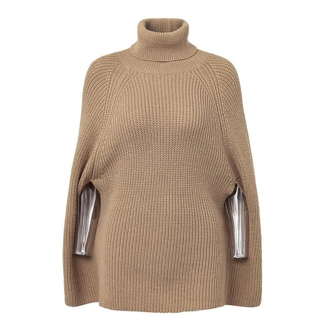 “Knitted Poncho” Sweater