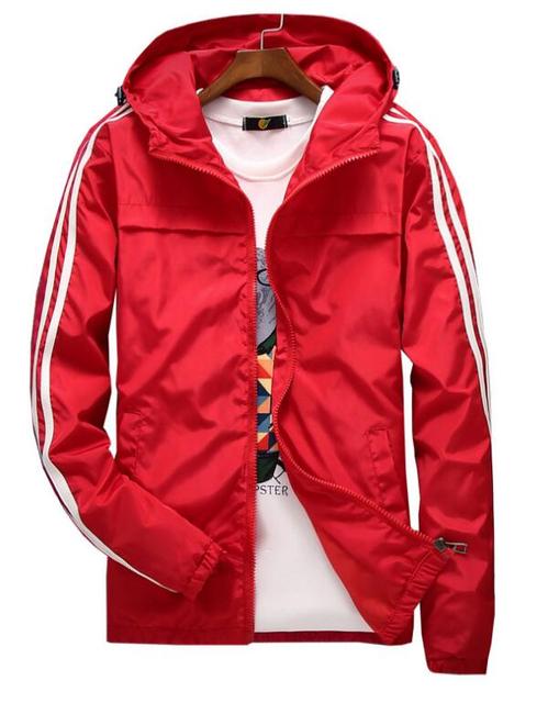 College Striped Windbreaker