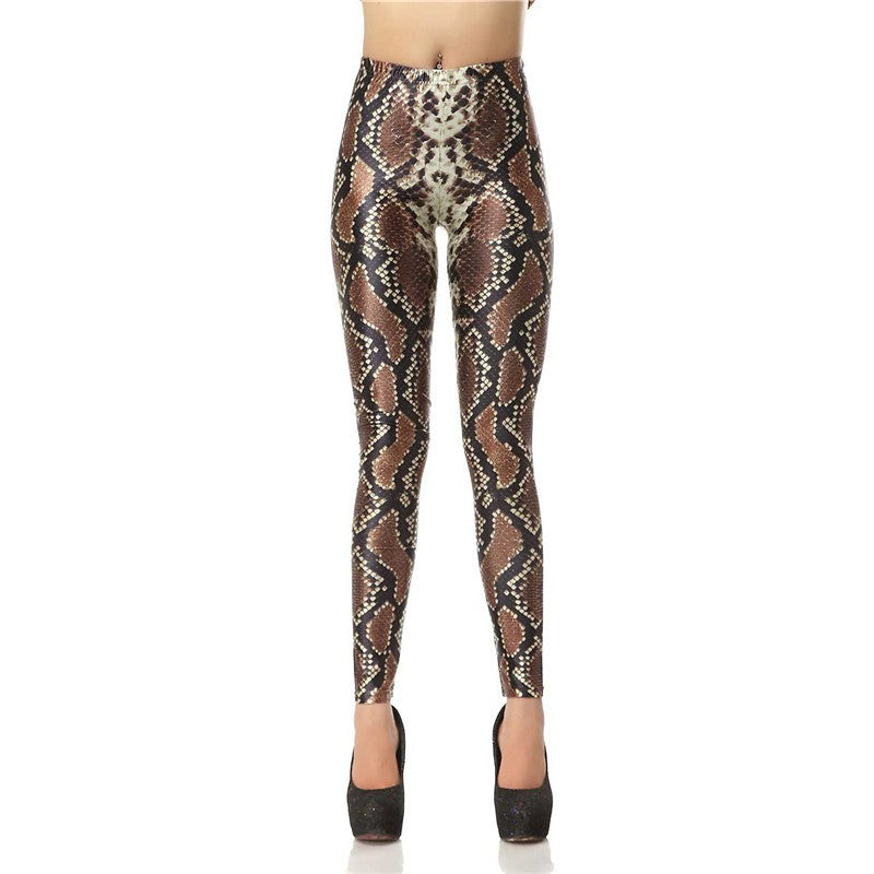 Snakeskin Printed Leggings