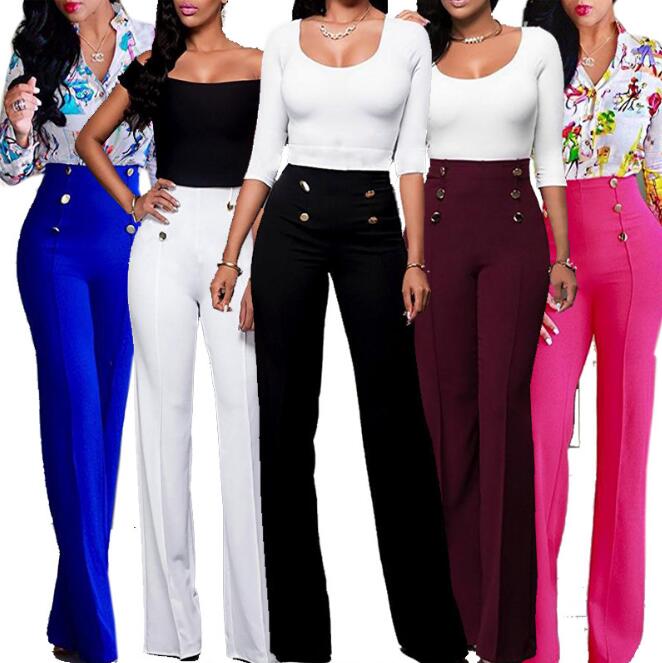 High Waist “Ms. Button” Pants