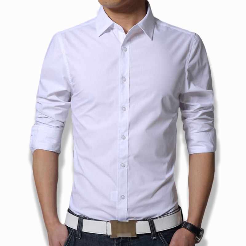 Slim Plain Dress Shirt