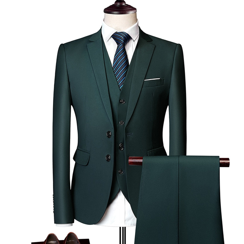 Slim Fit Tuxedo 3Pcs Set (Jacket+Pants+Vest)