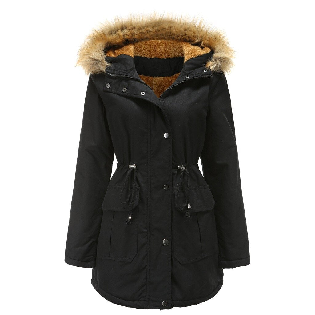 Hooded Fur Winter Jacket