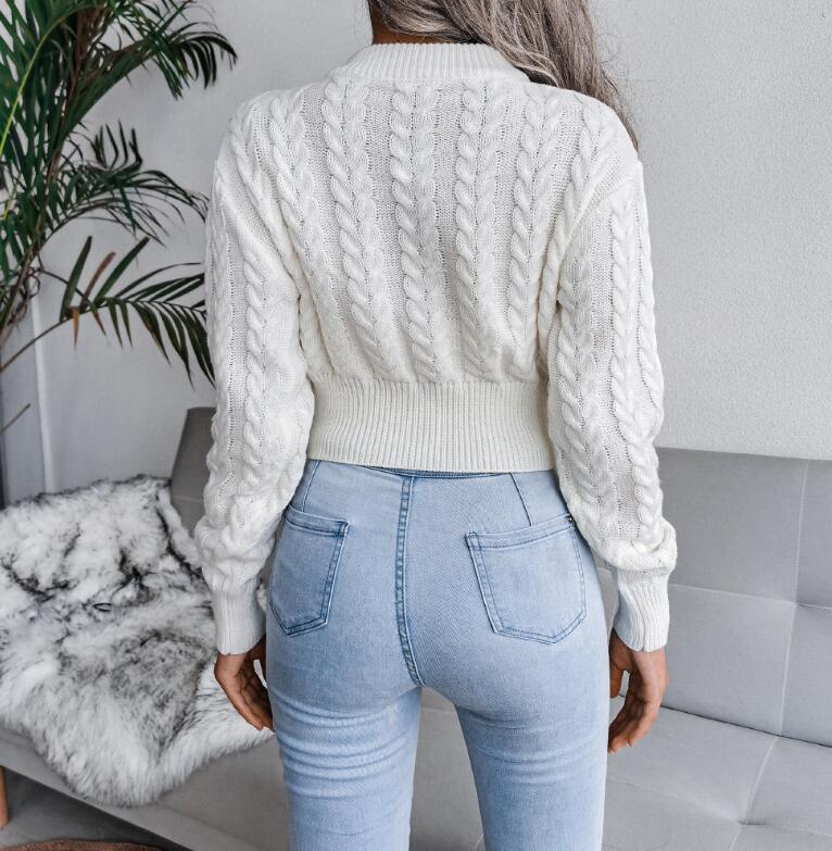 Vintage Twisted Cropped Sweater