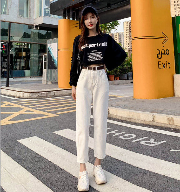 Elastic High Waist Pants