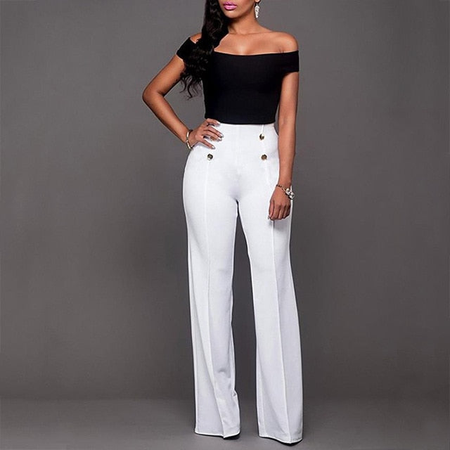 High Waist “Ms. Button” Pants