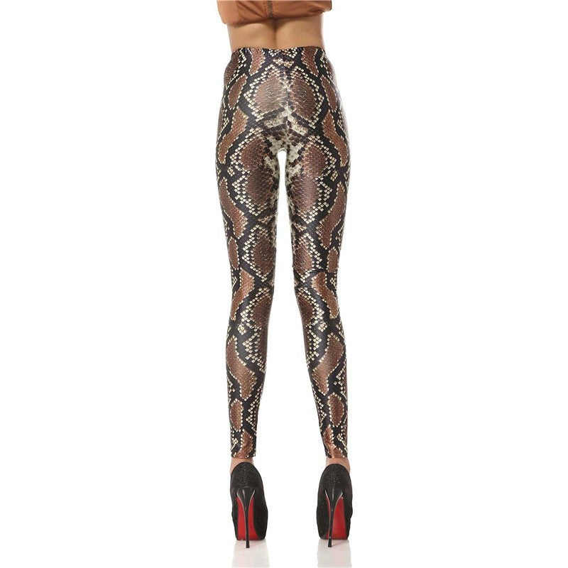 Snakeskin Printed Leggings