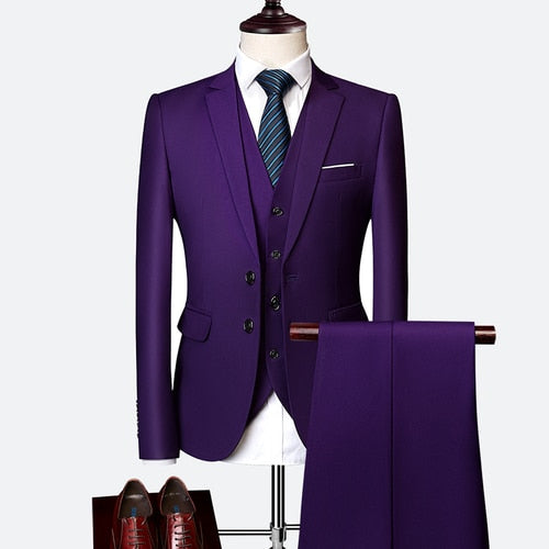 Slim Fit Tuxedo 3Pcs Set (Jacket+Pants+Vest)