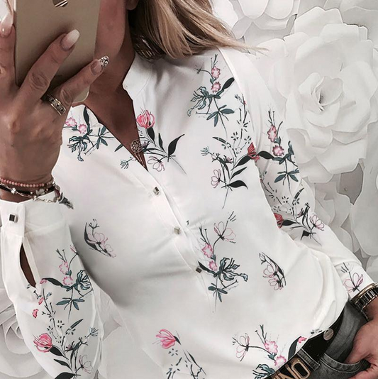 Casual Flower Blouse