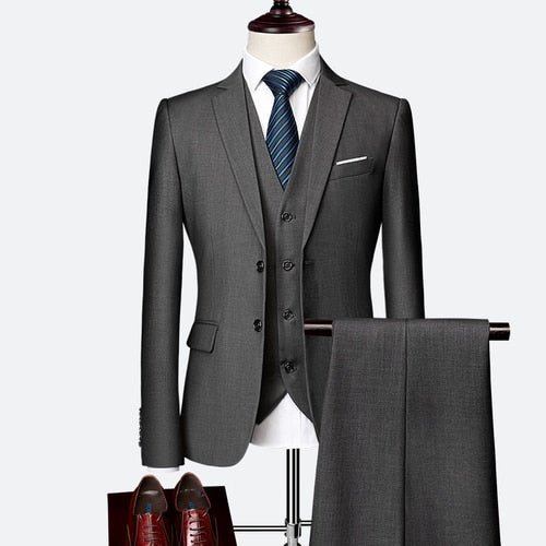 Slim Fit Tuxedo 3Pcs Set (Jacket+Pants+Vest)