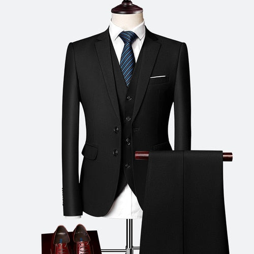 Slim Fit Tuxedo 3Pcs Set (Jacket+Pants+Vest)