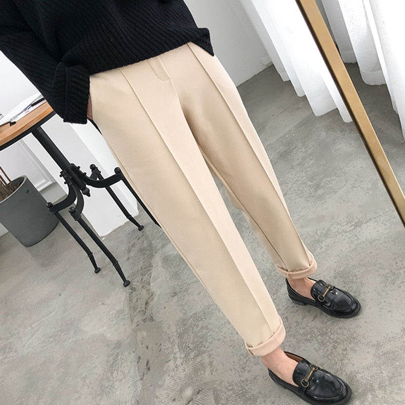 Wool Pencil Pants