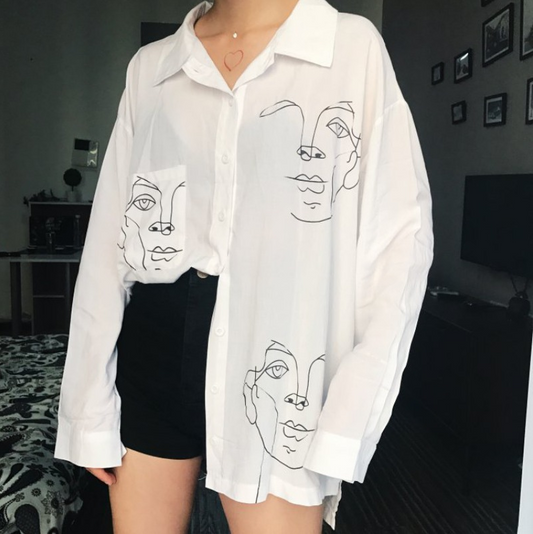 Face Printing Blouse