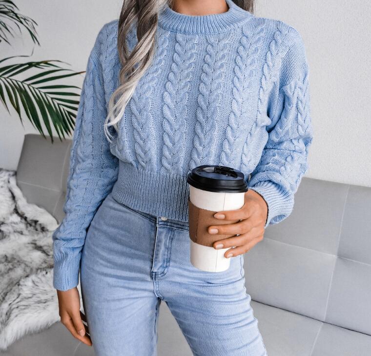 Vintage Twisted Cropped Sweater