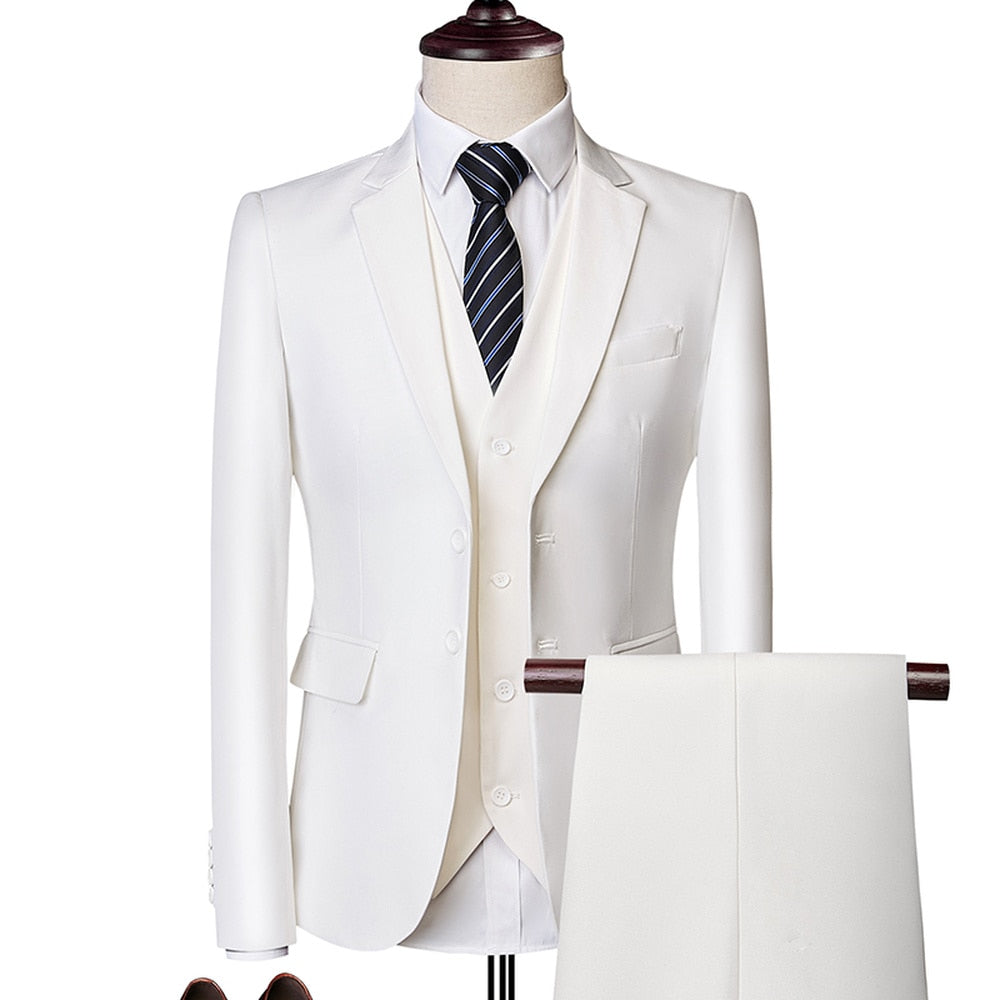 Slim Fit Tuxedo 3Pcs Set (Jacket+Pants+Vest)