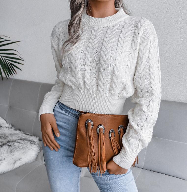 Vintage Twisted Cropped Sweater