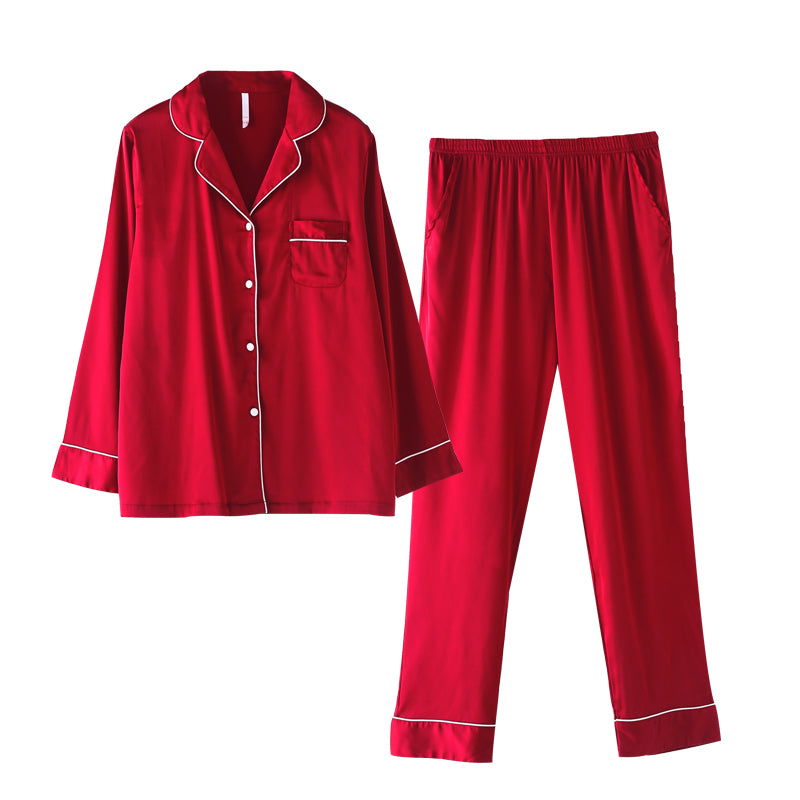 Silk Men and Women Pajamas Sets