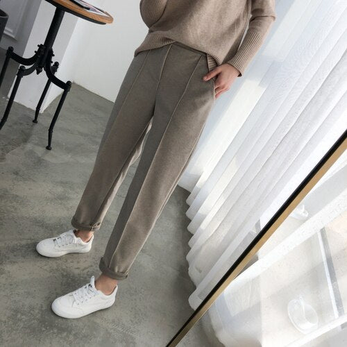 Wool Pencil Pants