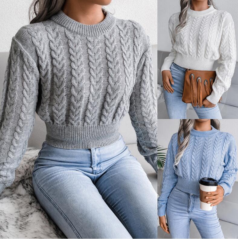 Vintage Twisted Cropped Sweater