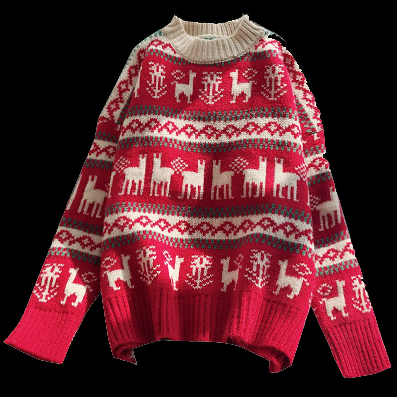 “Knitted Lama” Sweater