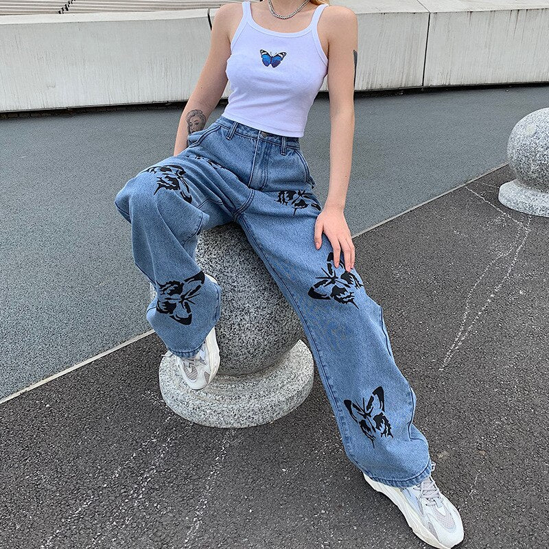 Vintage Butterfly Jeans