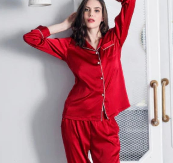 Silk Men and Women Pajamas Sets